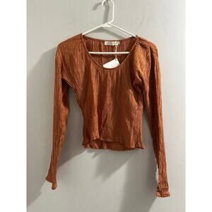savannah‎ morrow rum top in papaya size XS New